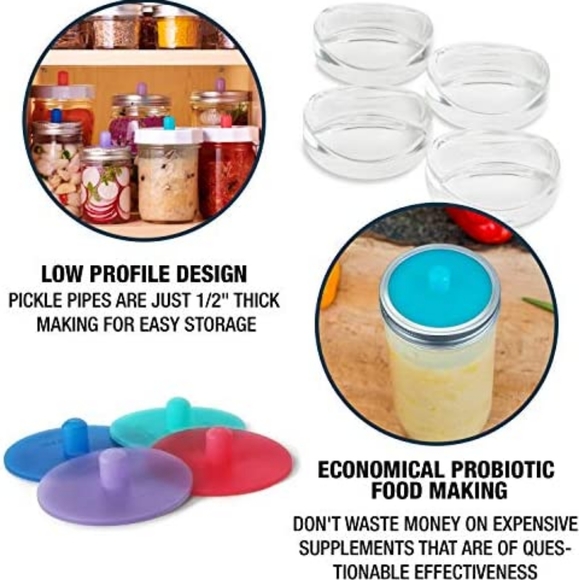 Masontops 4 pack pickle pipeairlock. Fermentation airlocks - Picture 6 of 10